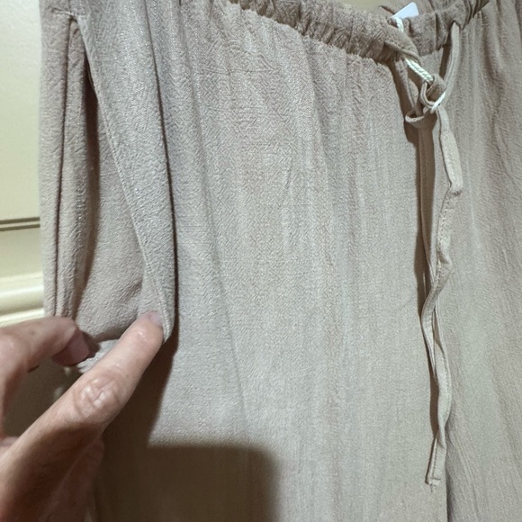 NWT Women's linen blend Wide-Leg Pants Sz l - Picture 9 of 15